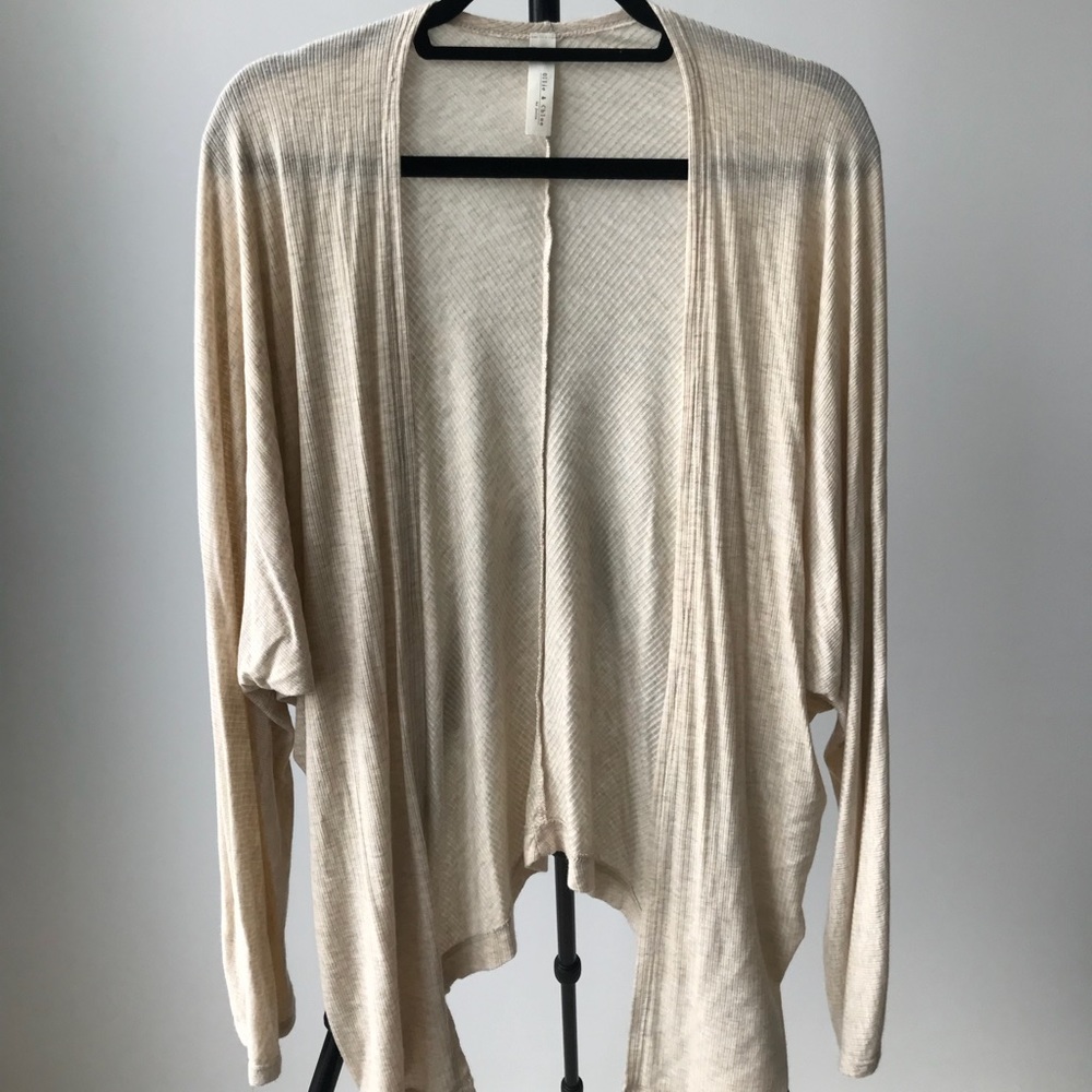 Ollie & Chloe by Jolie Cardigan in Beige one size